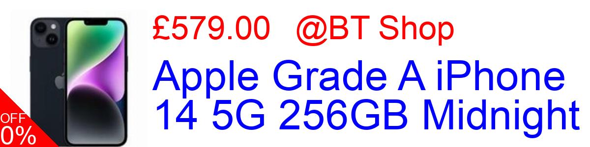 8% OFF, Apple Grade A iPhone 14 5G 256GB Midnight £579.00@BT Shop