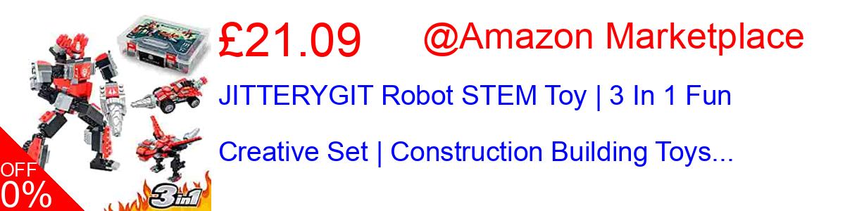 12% OFF, JITTERYGIT Robot STEM Toy | 3 In 1 Fun Creative Set | Construction Building Toys... £21.09@Amazon Marketplace