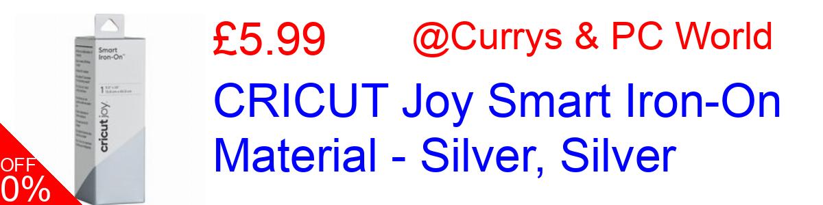 25% OFF, CRICUT Joy Smart Iron-On Material - Silver, Silver £5.99@Currys & PC World