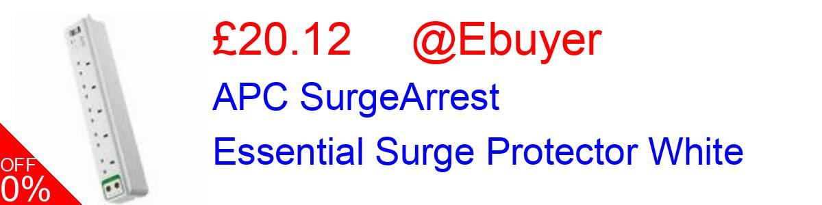 41% OFF, APC SurgeArrest Essential Surge Protector White £20.12@Ebuyer