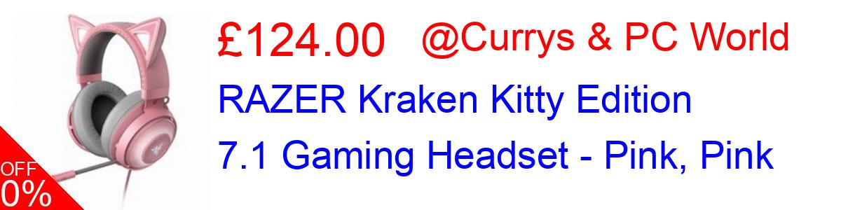 17% OFF, RAZER Kraken Kitty Edition 7.1 Gaming Headset - Pink, Pink £124.00@Currys & PC World