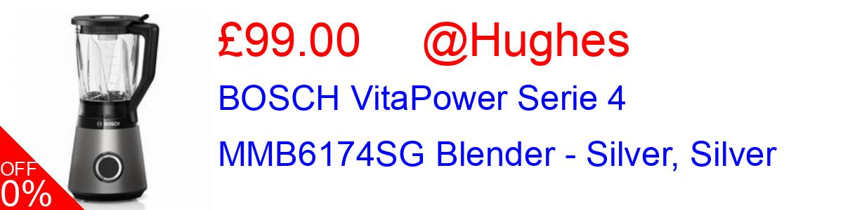 38% OFF, BOSCH VitaPower Serie 4 MMB6174SG Blender - Silver, Silver £99.00@Hughes