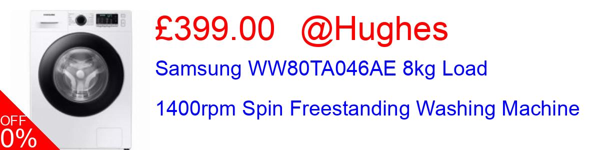 Samsung WW80TA046AE 8kg Load 1400rpm Spin Freestanding Washing Machine £399.00@Hughes