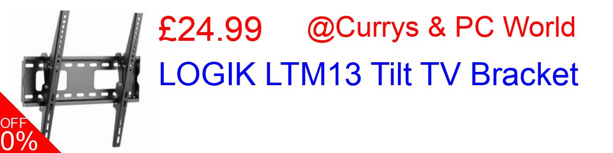 50% OFF, LOGIK LTM13 Tilt TV Bracket £24.99@Currys & PC World