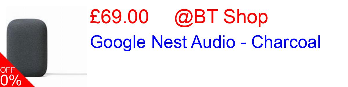 22% OFF, Google Nest Audio - Charcoal £69.00@BT Shop