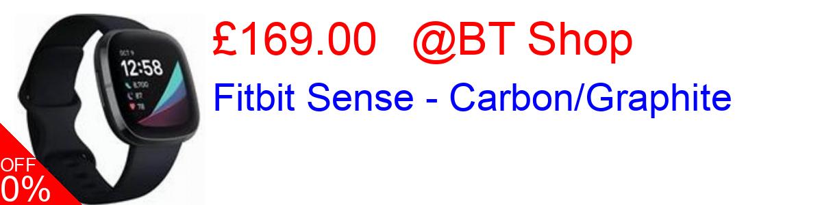 11% OFF, Fitbit Sense - Carbon/Graphite £169.00@BT Shop