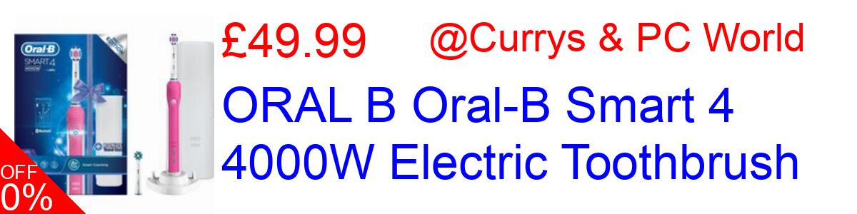 54% OFF, ORAL B Oral-B Smart 4 4000W Electric Toothbrush £60.00@Currys & PC World