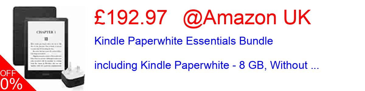 27% OFF, Kindle Paperwhite Essentials Bundle including Kindle Paperwhite - 8 GB, Without ... £132.97@Amazon UK