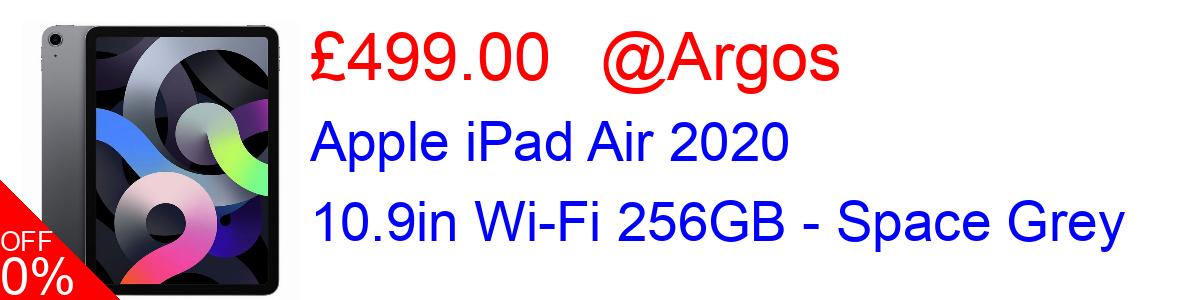 12% OFF, Apple iPad Air 2020 10.9in Wi-Fi 256GB - Space Grey £499.00@Argos