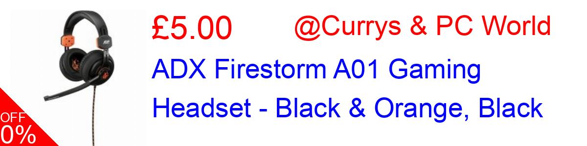 38% OFF, ADX Firestorm A01 Gaming Headset - Black & Orange, Black £4.99@Currys & PC World