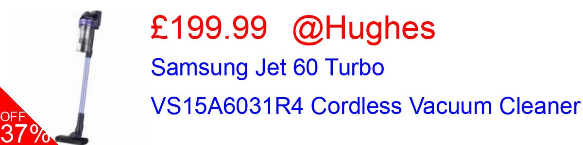 33% OFF, Samsung Jet 60 Turbo VS15A6031R4 Cordless Vacuum Cleaner £199.99@Hughes
