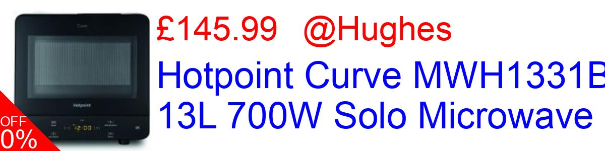 Hotpoint Curve MWH1331B 13L 700W Solo Microwave £145.99@Hughes