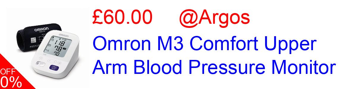 20% OFF, Omron M3 Comfort Upper Arm Blood Pressure Monitor £48.00@Argos