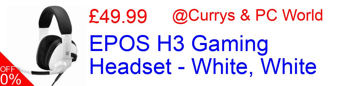 EPOS H3 Gaming Headset - White, White £49.99@Currys & PC World