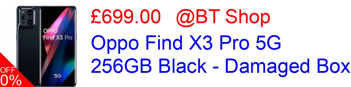 7% OFF, Oppo Find X3 Pro 5G 256GB Black - Damaged Box £699.00@BT Shop