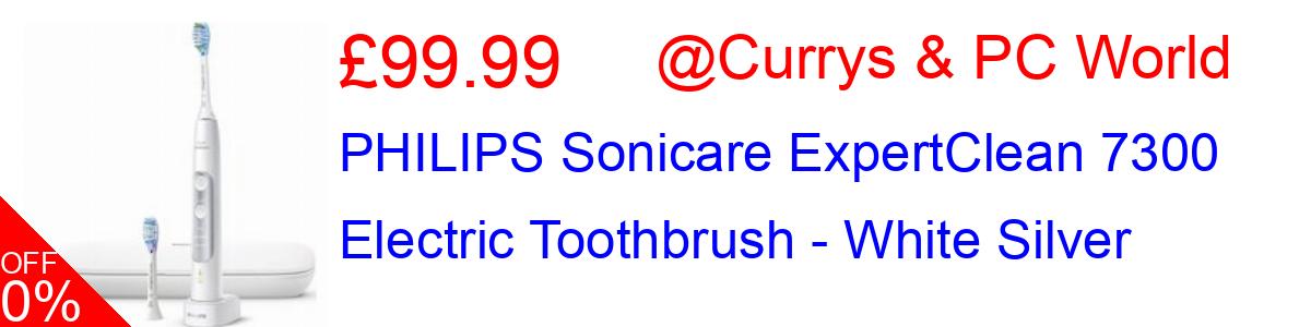 44% OFF, PHILIPS Sonicare ExpertClean 7300 Electric Toothbrush - White Silver £99.99@Currys & PC World