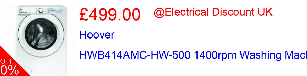 14% OFF, Hoover  HWB414AMC-HW-500 1400rpm Washing Machin £499.00@Electrical Discount UK