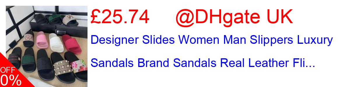 35% OFF, Designer Slides Women Man Slippers Luxury Sandals Brand Sandals Real Leather Fli... £25.74@DHgate UK