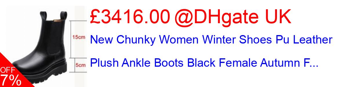 7% OFF, New Chunky Women Winter Shoes Pu Leather Plush Ankle Boots Black Female Autumn F... £3416.00@DHgate UK