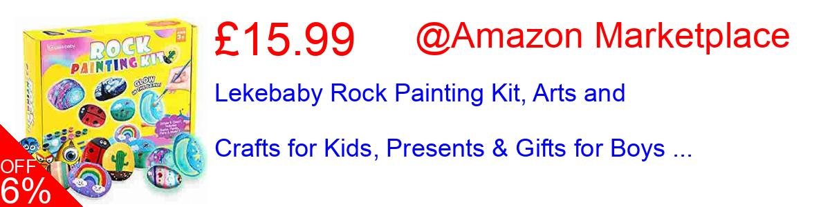 41% OFF, Lekebaby Rock Painting Kit, Arts and Crafts for Kids, Presents & Gifts for Boys ... £9.99@Amazon Marketplace