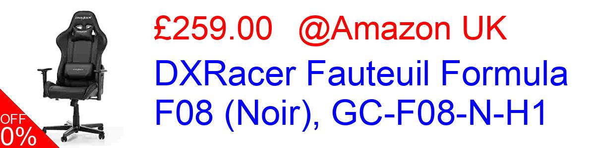 20% OFF, DXRacer Fauteuil Formula F08 (Noir), GC-F08-N-H1 £258.92@Amazon UK