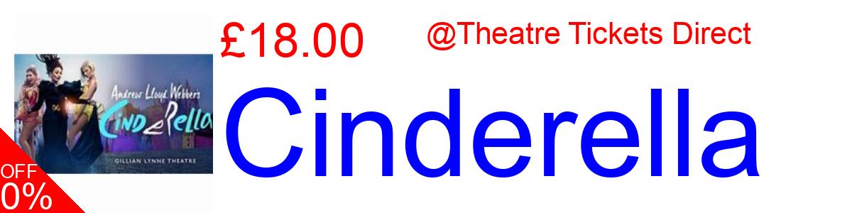 49% OFF, Cinderella £18.00@Theatre Tickets Direct