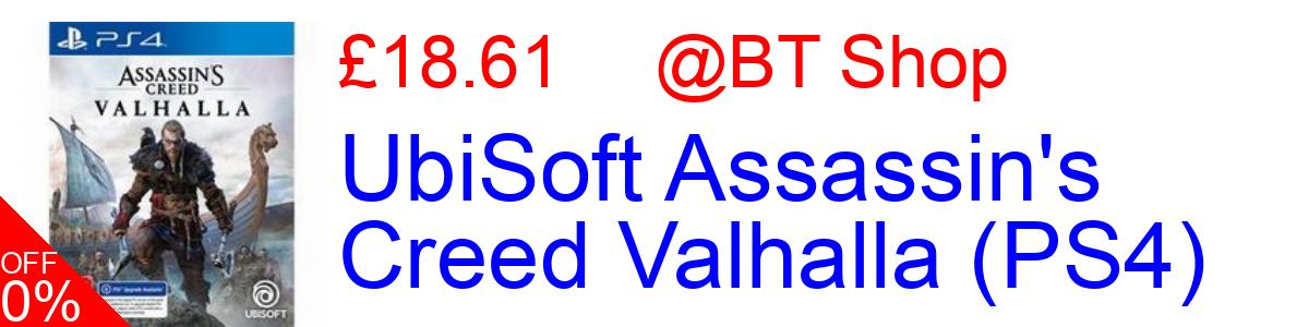 20% OFF, UbiSoft Assassin's Creed Valhalla (PS4) £18.61@BT Shop