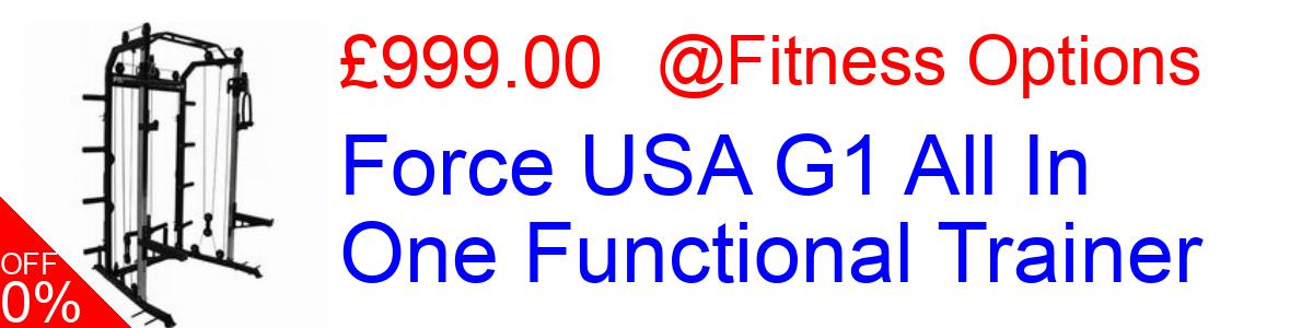 16% OFF, Force USA G1 All In One Functional Trainer £999.00@Fitness Options