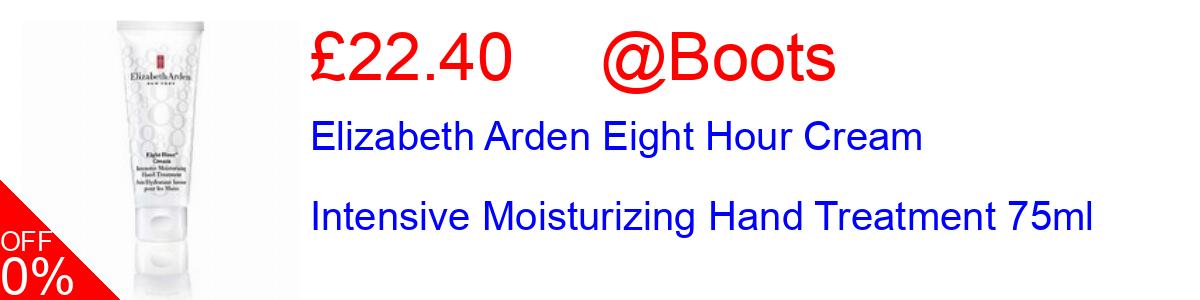 20% OFF, Elizabeth Arden Eight Hour Cream Intensive Moisturizing Hand Treatment 75ml £22.40@Boots