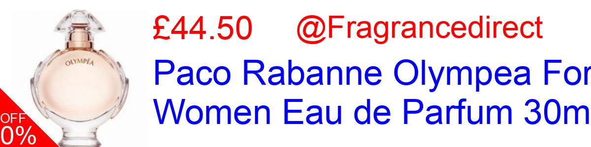 12% OFF, Paco Rabanne Olympea For Women Eau de Parfum 30ml £44.50@Fragrancedirect