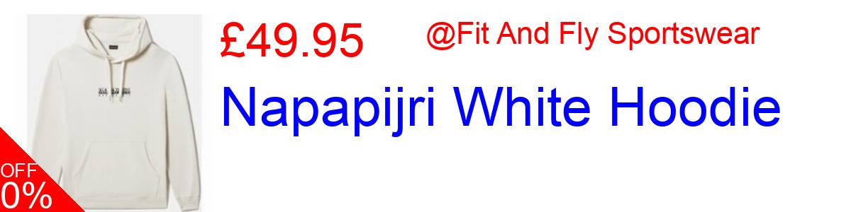 38% OFF, Napapijri White Hoodie £49.95@Fit And Fly Sportswear