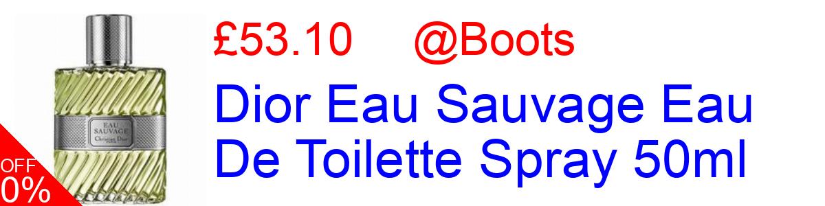 10% OFF, Dior Eau Sauvage Eau De Toilette Spray 50ml £53.10@Boots