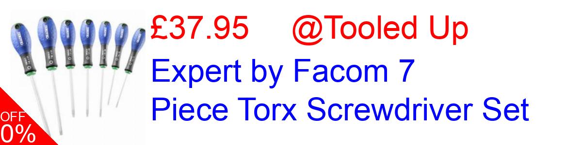 24% OFF, Expert by Facom 7 Piece Torx Screwdriver Set £37.95@Tooled Up