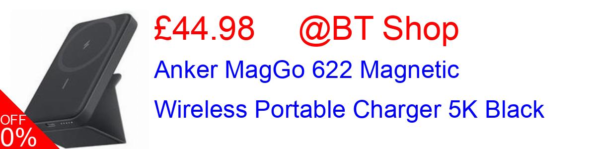 10% OFF, Anker MagGo 622 Magnetic Wireless Portable Charger 5K Black £44.98@BT Shop