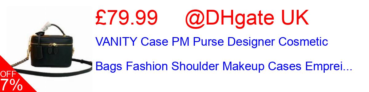 7% OFF, VANITY Case PM Purse Designer Cosmetic Bags Fashion Shoulder Makeup Cases Emprei... £79.99@DHgate UK