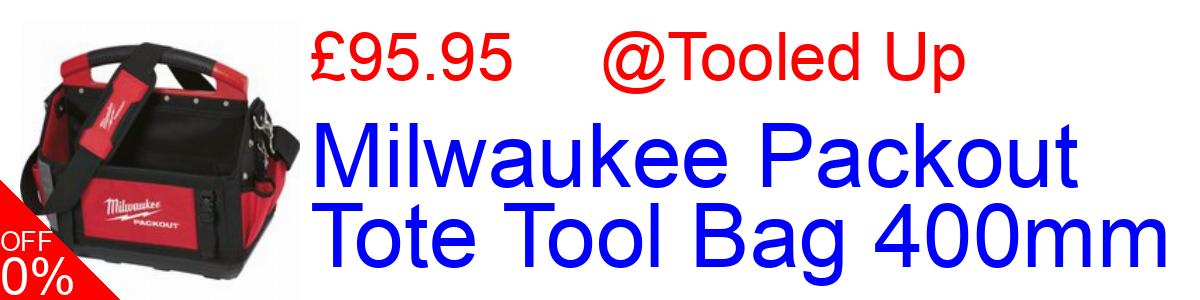 40% OFF, Milwaukee Packout Tote Tool Bag 400mm £95.95@Tooled Up