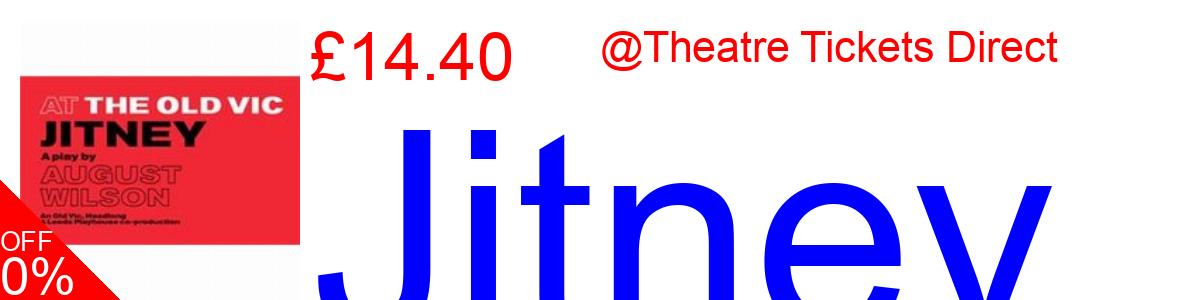 Jitney £14.40@Theatre Tickets Direct