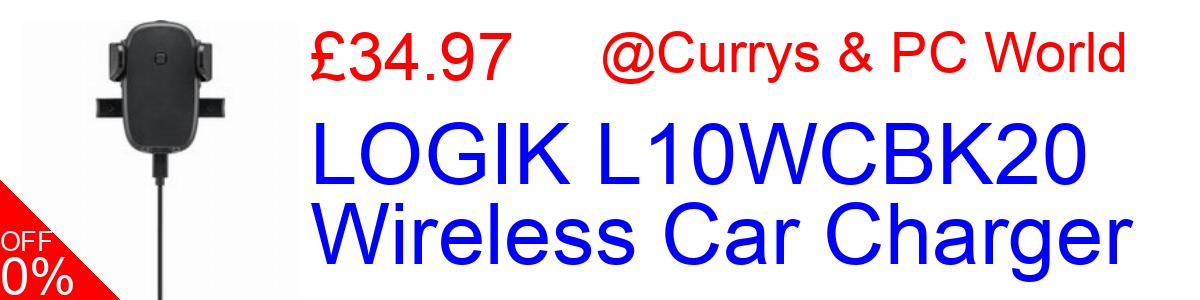 25% OFF, LOGIK L10WCBK20 Wireless Car Charger £34.97@Currys & PC World