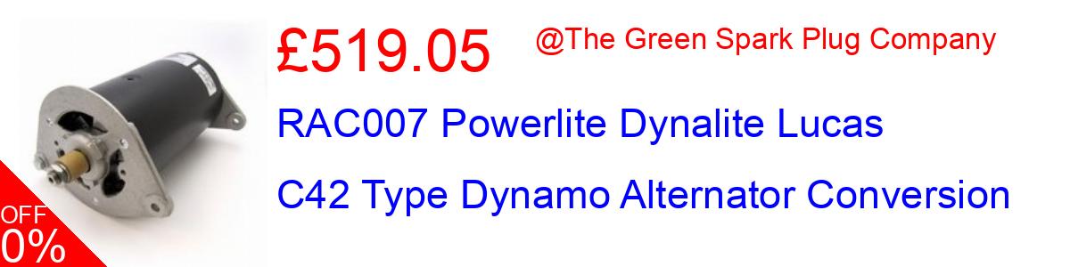 6% OFF, RAC007 Powerlite Dynalite Lucas C42 Type Dynamo Alternator Conversion £476.36@The Green Spark Plug Company