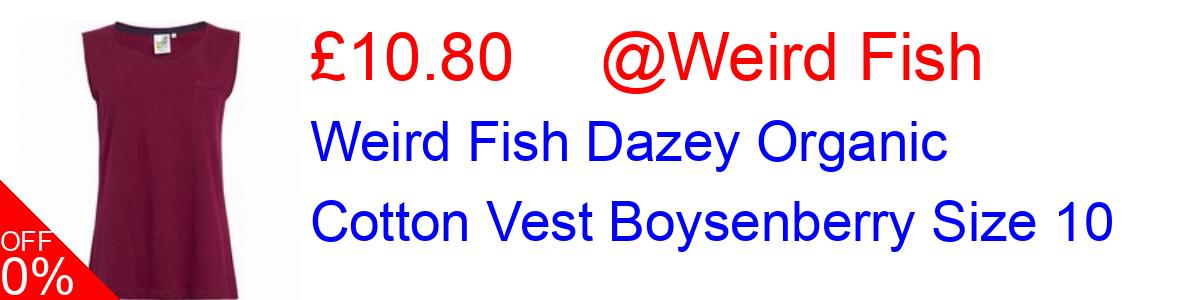 14% OFF, Weird Fish Dazey Organic Cotton Vest Boysenberry Size 10 £10.80@Weird Fish