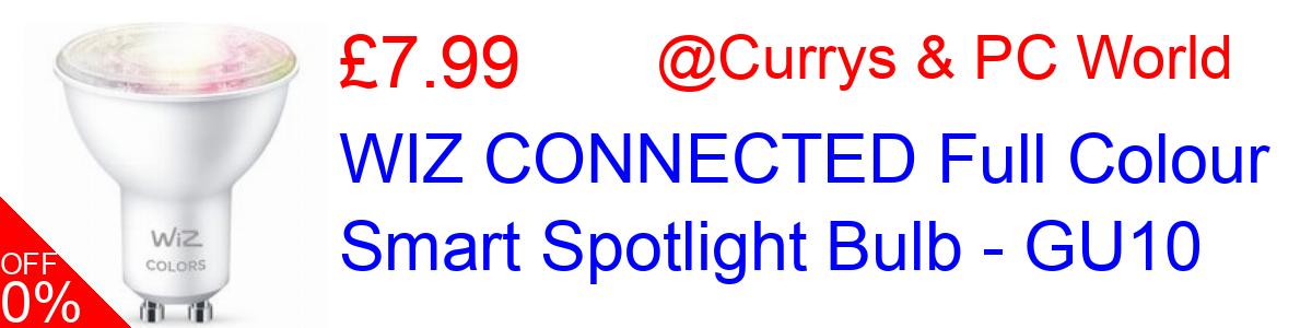 47% OFF, WIZ CONNECTED Full Colour Smart Spotlight Bulb - GU10 £7.99@Currys & PC World