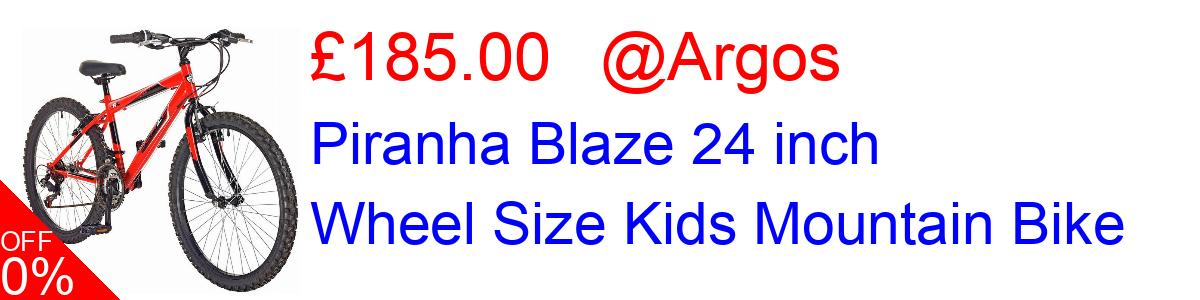 10% OFF, Piranha Blaze 24 inch Wheel Size Kids Mountain Bike £180.00@Argos