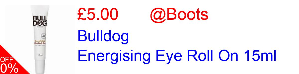 50% OFF, Bulldog Energising Eye Roll On 15ml £5.00@Boots