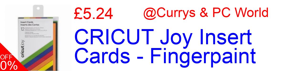 25% OFF, CRICUT Joy Insert Cards - Fingerpaint £5.24@Currys & PC World