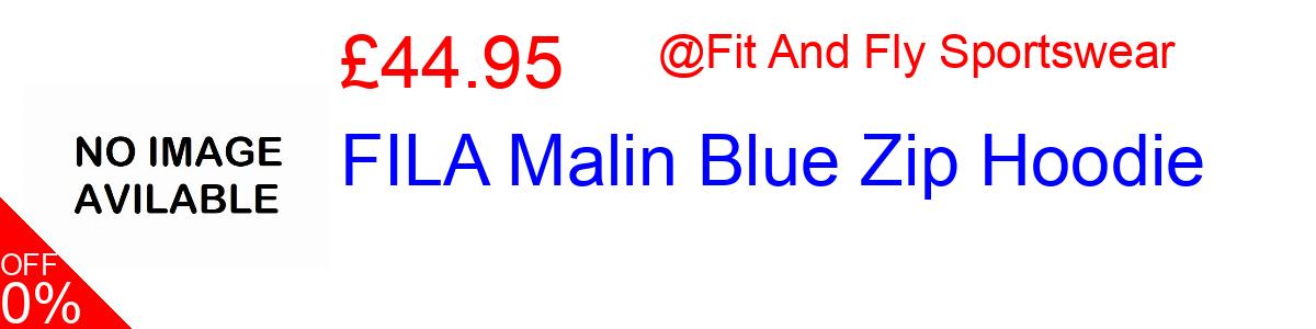 25% OFF, FILA Malin Blue Zip Hoodie £44.95@Fit And Fly Sportswear
