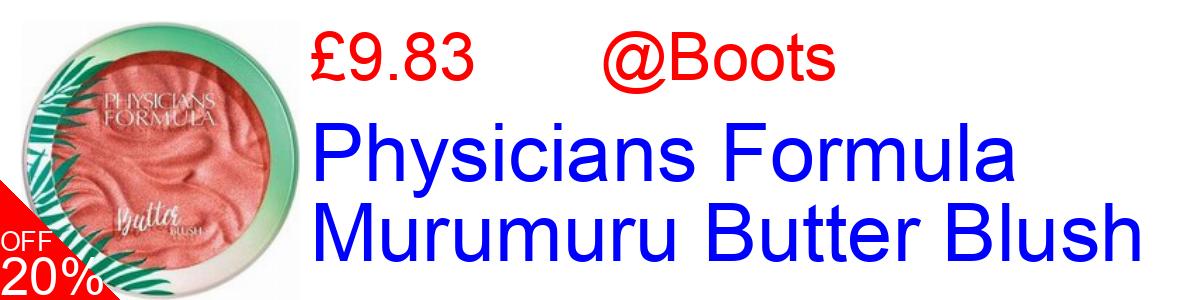 20% OFF, Physicians Formula Murumuru Butter Blush £9.83@Boots