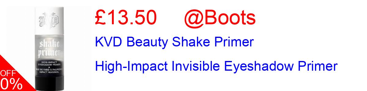 25% OFF, KVD Beauty Shake Primer High-Impact Invisible Eyeshadow Primer £13.50@Boots