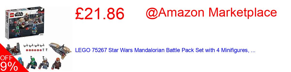 15% OFF, LEGO 75267 Star Wars Mandalorian Battle Pack Set with 4 Minifigures, ... £15.99@Amazon Marketplace