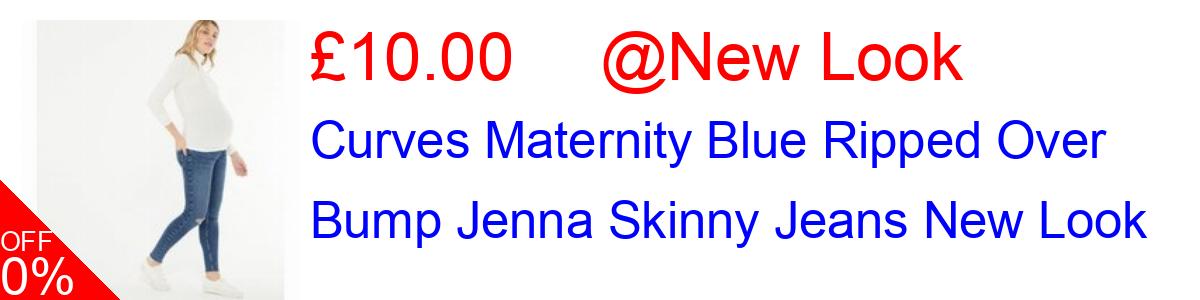 67% OFF, Curves Maternity Blue Ripped Over Bump Jenna Skinny Jeans New Look £10.00@New Look
