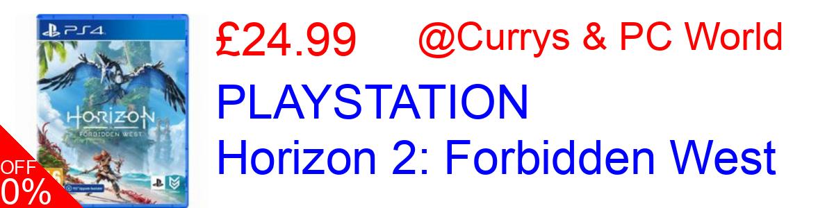 55% OFF, PLAYSTATION Horizon 2: Forbidden West £24.99@Currys & PC World
